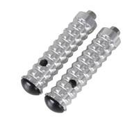 DIQXLGS Poggiapiedi Moto Antiscivolo Efficiente Pedane Posteriori Retrostanti Poggiapiedi Posteriori Moto Filettatura Pedali Set Posteriore(Argento)