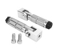 DIQXLGS Poggiapiedi Moto CNC Alluminio Universali Pieghevoli Pedane Posteriori Premium PER ATV UTV Go Kart(Argento)