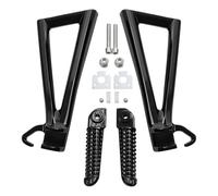 DIQXLGS Poggiapiedi Passeggero Posteriore Moto Kit Staffa Per YAMAHA YZF R6 2006 2007 2008 2009 2010 2011 2012 2013 2014 2015 2016(NERO)