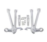 DIQXLGS Poggiapiedi Posteriore Moto Set Pedane Staffa In Alluminio Per Suzuki GSXR 1000 2007 2008 K7 K8(Argento)