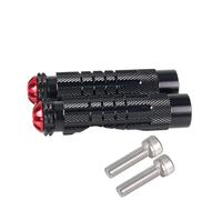 DIQXLGS Poggiapiedi Universale Per Moto Antiscivolo Efficace Rearset Pedane Posteriori Filettatura Set Posteriore (Black-Red)