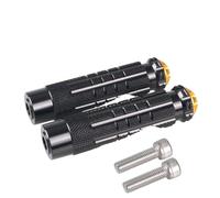 DIQXLGS Poggiapiedi Universale Per Moto Antiscivolo Efficace Rearset Pedane Posteriori Filettatura Set Posteriore (Black-Gold)