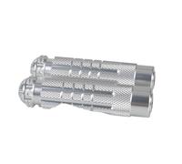 DIQXLGS Poggiapiedi Universale Per Moto Antiscivolo Efficace Rearset Pedane Posteriori Filettatura Set Posteriore (Argento)