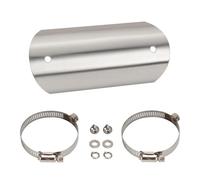 DIQXLGS Protezione Termica Per Tubo Di Scarico Centrale Anteriore Per Moto Fascette In Acciaio Inox Fissaggio Fisso Isolamento Antiscottatura(Style D)