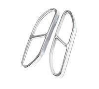 DIQXLGS Rivestimento Per Tubo Di Scarico Posteriore Per Auto Copertura In Metallo Per Mercedes Per Benz Classe S W223 2018-2023 Accessori Auto(Argento)