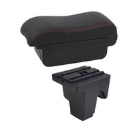 DIQXLGS Scatola Bracciolo Auto Per F&ord Per Focus 3 Mk3 2011 2012 2013 2014 2015 2016 2017 2018 2019 2020 Scatola Ripiano Centrale(A1 Nero rosso SENZA USB)
