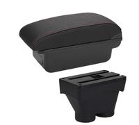 DIQXLGS Scatola Bracciolo Portariviste Accessori Auto Pezzi Di Retrofit Dettagli Interni Porta Auto Portacenere Per Peugeot 208 2012-2018(C1 Nero rosso NO USB)