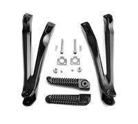 DIQXLGS Set Staffe Poggiapiedi Posteriori Moto Per Yamaha YZF R1 YZFR1 2004 2005 2006 2007 2008(Gloss Black)