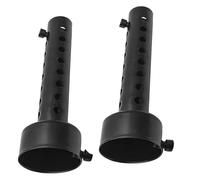 DIQXLGS Silenziatore Universale Per Sistema Per Moto 60 Mm Con DB Killer Inserto Per Tubo Di Scarico Acciaio Inossidabile Nero Accessori Modificati(2 PZ)