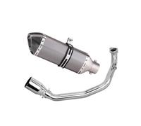 DIQXLGS Sistema Di Scarico Completo Per Y&amaha Per Zuma 200cc 150cc GY6 100cc Scooter Silenziatore Anteriore Centrale Modificato(Stile B)