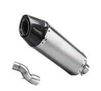 DIQXLGS Slip-On Per B&MW R1200GS R1200 GS Per Adventure ADV Sistema Di Scarico Modificato Con Silenziatore A Doppio Foro Tubo Centrale(Stile B)