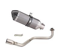 DIQXLGS Slip On Per MSX125 Msx 125 Sistema Di Scarico Completo Per Moto 51MM Escape Moto Marmitta Tubo Di Collegamento Anteriore In Acciaio Inossidabile(Style C)