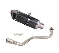 DIQXLGS Slip On Per MSX125 Msx 125 Sistema Di Scarico Completo Per Moto 51MM Escape Moto Marmitta Tubo Di Collegamento Anteriore In Acciaio Inossidabile(Stile B)