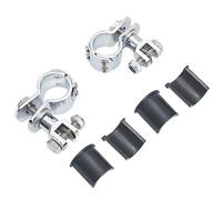 DIQXLGS Supporto Pedane 1"-1.25" Attacco Manubrio Autostrada Per Moto Per Harley Per Electra Per Road Per King Per Street Per Glide Per Davidson Per Dyna(Cromo,Bracket Kit)