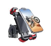 DIQXLGS Supporto Per Telefono Per Bici Per Moto Aggiornamento Clip Per Culla Per Manubrio Per Scooter Per Bicicletta Regolabile Per Cellulare(Black and Red)