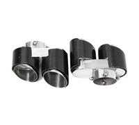 DIQXLGS Terminale Di Scarico In Fibra Di Carbonio Per X5 G05 X6 G06 X7 G07 2019+ Ugello Di Scarico Per Sistema Di Scarico Accessorio Per Modifica(Glossy Silver carbon fibre Texture)