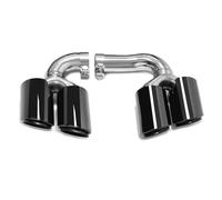 DIQXLGS Terminale Di Scarico Per Cayenne 9Y0 SUV 3.0 2018+ Ibrido A Benzina Terminale Di Scarico Ugelli Accessori Auto(NERO,Hybrid)