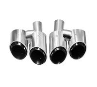 DIQXLGS Terminale Di Scarico Quadruplo In Acciaio Inox 304 Per Panamera 970 2010 2011 2012 2013 GTS Design Terminale Di Scarico Marmitta Ugello(Argento B)