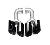 DIQXLGS Terminale Di Scarico Sportivo A Quattro Uscite Per VW Per Touareg Benzina 2011 2012 2013 2014 2015 2016 2017 2018(Black double layer)