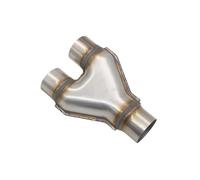 DIQXLGS Terminali Di Scarico Universali Per Auto A Y A Doppia Uscita In Acciaio Inox 409 A 3 Vie 51MM 57MM 63MM 76MM(57MM)