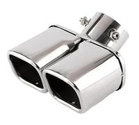 DIQXLGS Tubo Scarico Design Acciaio Inox, Silenziatore Terminale Decorativo Per Mitsubishi Per Outlander 2016 2017-2023 2WD/4WD(Argento)