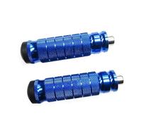 DIQXLGS Un Paio Poggiapiedi Posteriori In Alluminio Per Moto Pedane Pedali Per Yamaha M8 Modificato Accessori Moto(Blu)