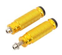 DIQXLGS Universale CNC Alluminio Moto Motocicletta Poggiapiedi Posteriori Set Riposo Racing Pedali Accessori (Oro)