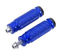 DIQXLGS Universale CNC Alluminio Moto Motocicletta Poggiapiedi Posteriori Set Riposo Racing Pedali Accessori (Blu)