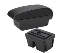 DIQXLGS Vanità Bracciolo Auto Ricambio Interno Scatola Di Archiviazione Per VW Per Golf 7 Mk7 2014 2015 2016 2017 2018 2019(B3 Nero bianco 3USB)