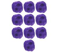 DIRBAK 10 Sacchetti di ragnatele Decorazioni di Halloween con 2 Ragni Finti (Viola + 2 Ragni)