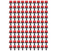 DIRBAK 100Pcs drip irrigation parts, 8 Hole Drip Irrigation Emitter, Adjustable Water Saving Sprinkler with 4mm Connector, Durable Plastic Dripper for Garden. (rosso)