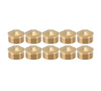 DIRBAK 10pcs Brass Misting Nozzles,Fog Sprinkler Head for Factory Site Coal Mine Garden Lawn Cooling System (G1in)