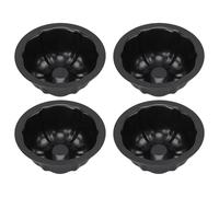 DIRBAK 4 Packs Mini Carbon Steel Cake Pan, 5 Inch Nonstick Fluted Tube Cake Pans Mini Oven Baking Metal Round Pumpkin Shaped Cake Mould for Cupcake, Muffin, Brownie,