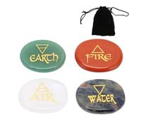 DIRBAK 4 piezas de equilibrio de Reiki, piedras de palma finamente pulidas, tamaños de cristales curativos de Reiki de colores surtidos para purificación