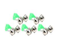 DIRBAK Allarme morso di Pesce, Allarme, Doppia Campana, Clip per Anello, Campana da Pesca, Durevole, in Acciaio Inossidabile, plastica, Punta per Canna da Pesca, per Pesca Notturna,