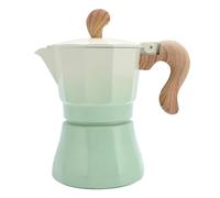 DIRBAK Caffettiera compatta da 150 ml in alluminio con valvola singola per gli amanti del caffè e le piccole famiglie (Verde sfumato)