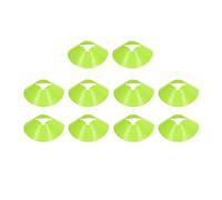 DIRBAK Coni da Allenamento per Calcio da 8 cm, Dischi segnaletici in PE ad Alta visibilità per agilità, percorsi a Ostacoli ed Esercizi Multisport, 10 Pezzi (Verde)
