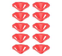 DIRBAK Coni da Allenamento per Calcio in PE durevoli, Coni a Disco Antivento per Esercizi di agilità, segnalatori per campi Sportivi per Calcio, Basket e Allenamento Fitness all'aperto, (Rossa)