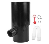 DIRBAK Deviatore Raccolta Acqua piovana, Kit Adattatore Tondo in plastica.Consente Il Risparmio idrico per l'irrigazione del Giardino e i sistemi di acquari con Una Semplice (Nera)