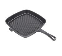 DIRBAK Griglia in ghisa resistente con manico lungo ergonomico e beccuccio, 2185 g, per interna ed esterna, campeggio, ristorante