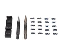 DIRBAK Kit Portatile per Rompere la Catena della Motosega, Strumento per punzonare l'incudine della Catena, Cinghie di Riparazione preimpostate a 10 Maglie, Universale per Catene con