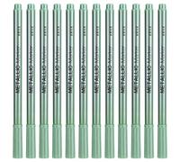DIRBAK Pennarello metallico Confezione da 12 punta ultra fine (Verde) | Crea disegni luminosi su vetro e tela con pittura rupestre con questi pennarelli artistici sicuri