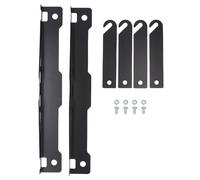 DIRBAK Piastra di allineamento Ruote, Strumento di Posizionamento della Punta in Acciaio Legato per carichi Pesanti per la Parte Anteriore dell'auto, 7,3x60 cm Nero, Set 2 Pezzi