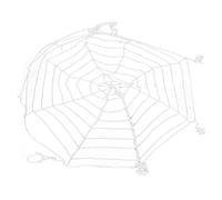 DIRBAK Ragnatela Decorazioni di Halloween Rete Rotonda Bianca Ragnatele di Halloween 3,6 m Grande spettrale per Cortile per Feste all'aperto e al Coperto