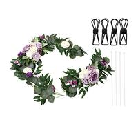 DIRBAK Rose Themed Floral Decor, Reusable Welcome Sign Accent for Wedding Reception And Home Holiday Decorations, Lifelike Foam And Plastic Material, 2 Piece Set with Fasteners (18063-SZ)