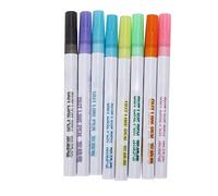 DIRBAK Set 8 pezzi penna a doppia linea pennarello disegno evidenziatore | Penna a doppia da 8 pezzi per disegni fai da te, marcatura, colorazione con inchiostro liscio, colori vivaci