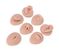 Dirbak Set di pratiche di anatomia in silicone riutilizzabile in silicone - Oreno realistici, occhio, naso, bocca, lingua e unità di lingua per la formazione penetrante e (Colore della pelle media)