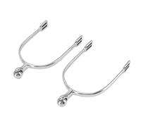 DIRBAK Speroni da Equitazione in Acciaio Inossidabile, speroni da Stivale in Stile Tradizionale per Equitazione, Allenamento e Dressage, Design a Forma di U con Diametro Interno di 8 cm