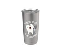 Dire il dente è il mio filo interdentale divertente gioco di parole Bicchiere termico in acciaio inox doppia parete