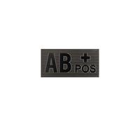 Direct Action AB Rh+ blood type patch - Black/Boreal Green